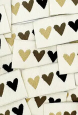 Naailabels - Hearts Naturel