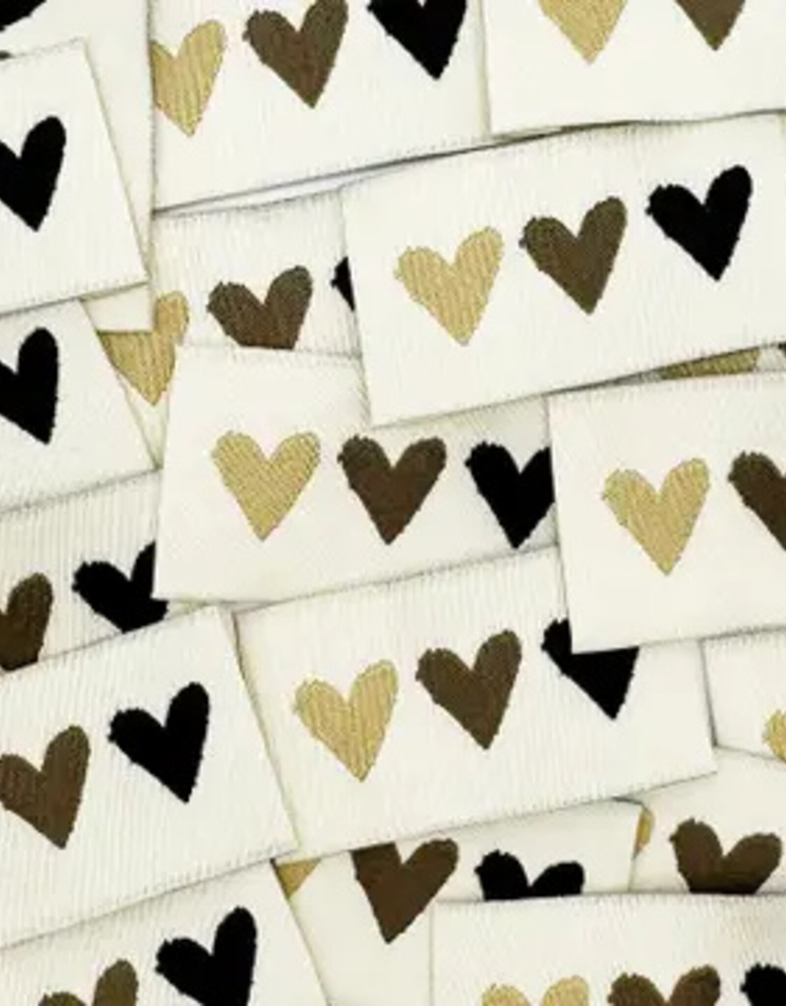 Naailabels - Hearts Naturel