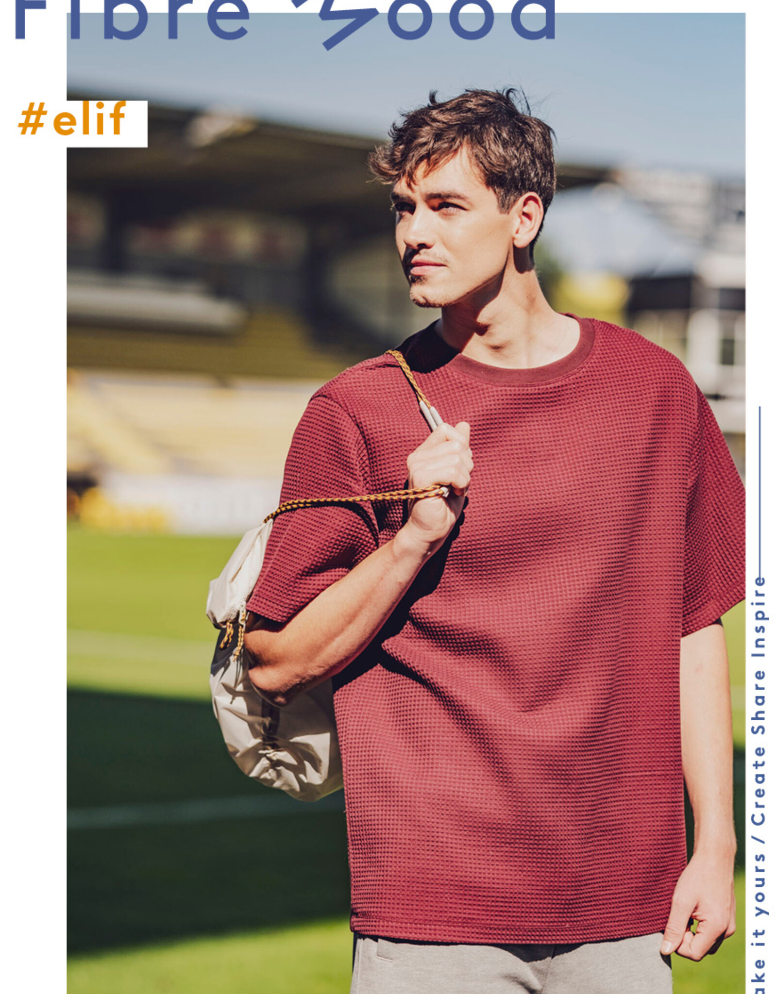 Fibre Mood Wafel Katoen - Bordeaux - Elif