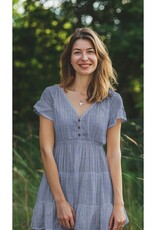 Blouse Katoen - Silver Stripes