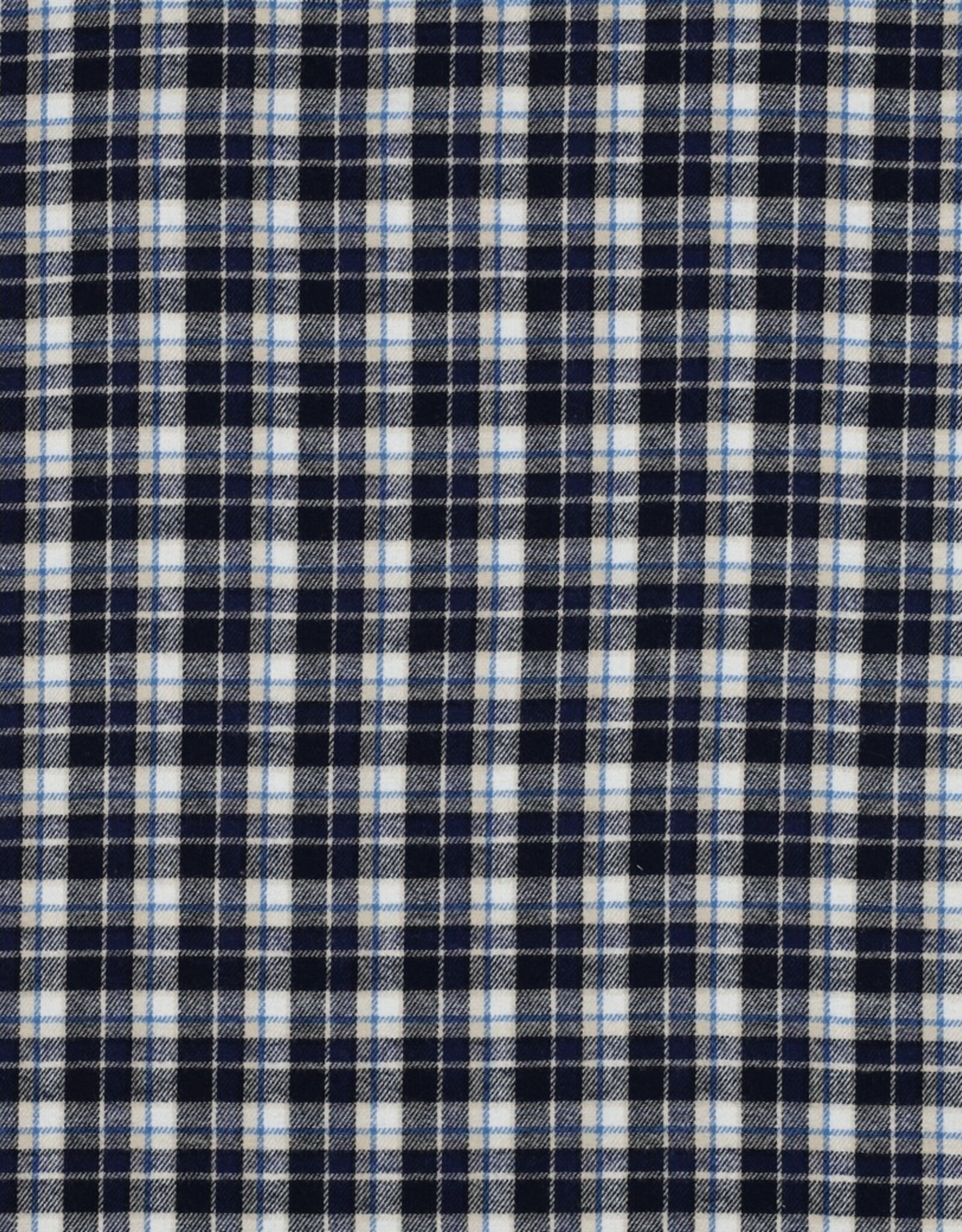 Flanel Katoen - Checks Navy