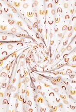 Katoen Poplin - Rainbows