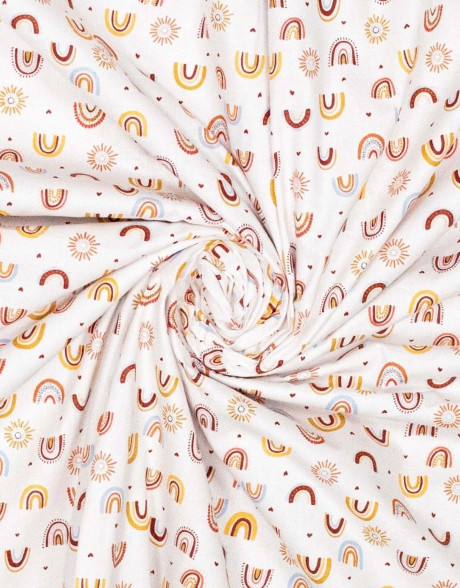Katoen Poplin - Rainbows