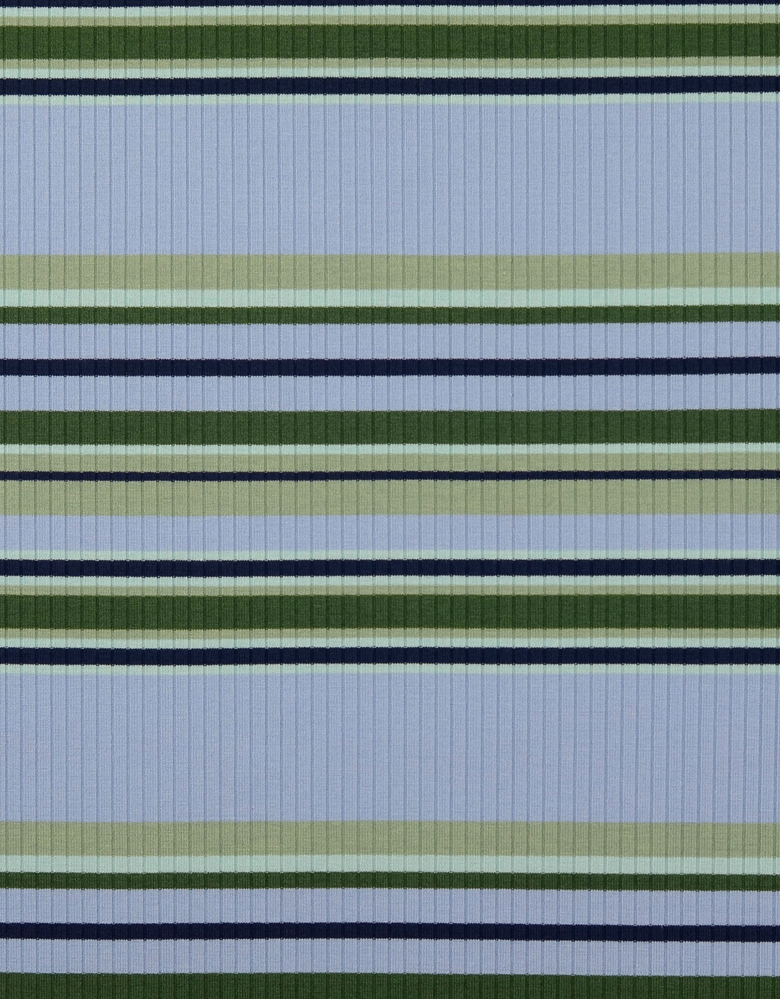Rib Jersey - Stripes - Blauw