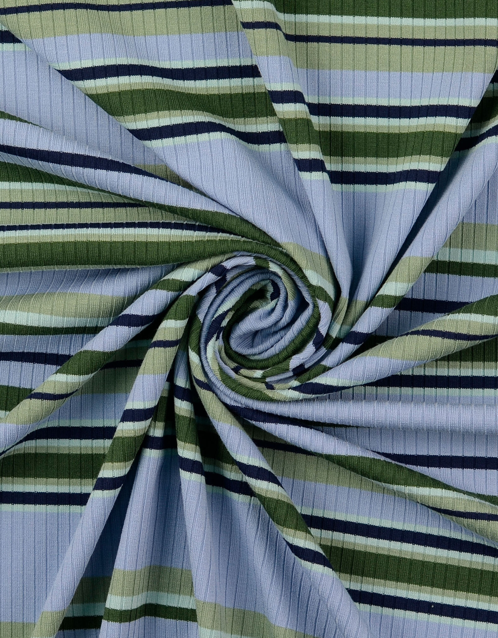 Rib Jersey - Stripes - Blauw