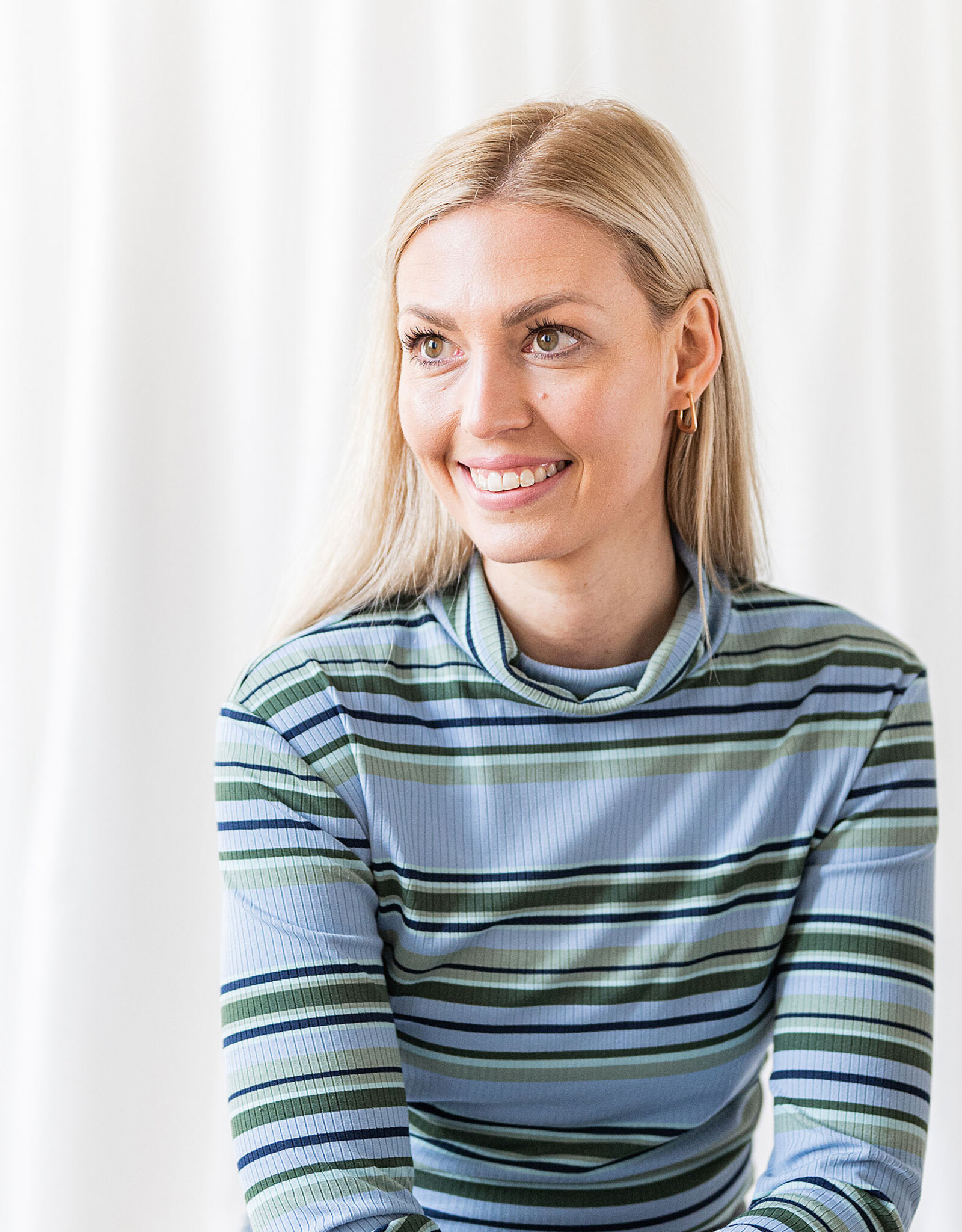 Rib Jersey - Stripes - Blauw