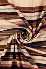 Rib Jersey - Stripes - Bruin