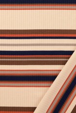 Rib Jersey - Stripes - Bruin
