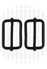 Schuifgesp - Mat Zwart - 2 Stuks