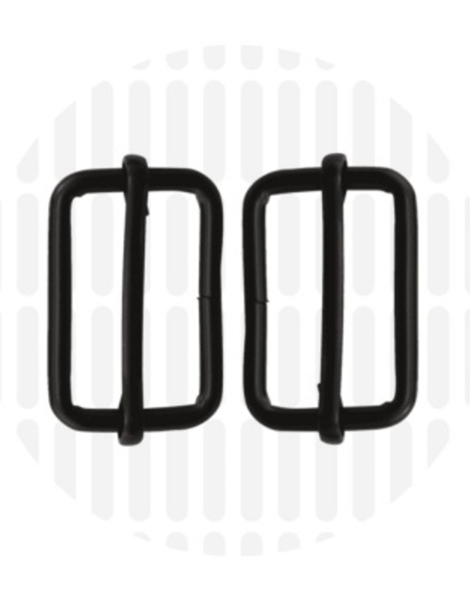 Schuifgesp - Mat Zwart - 2 Stuks