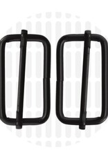 Schuifgesp - Mat Zwart - 2 Stuks