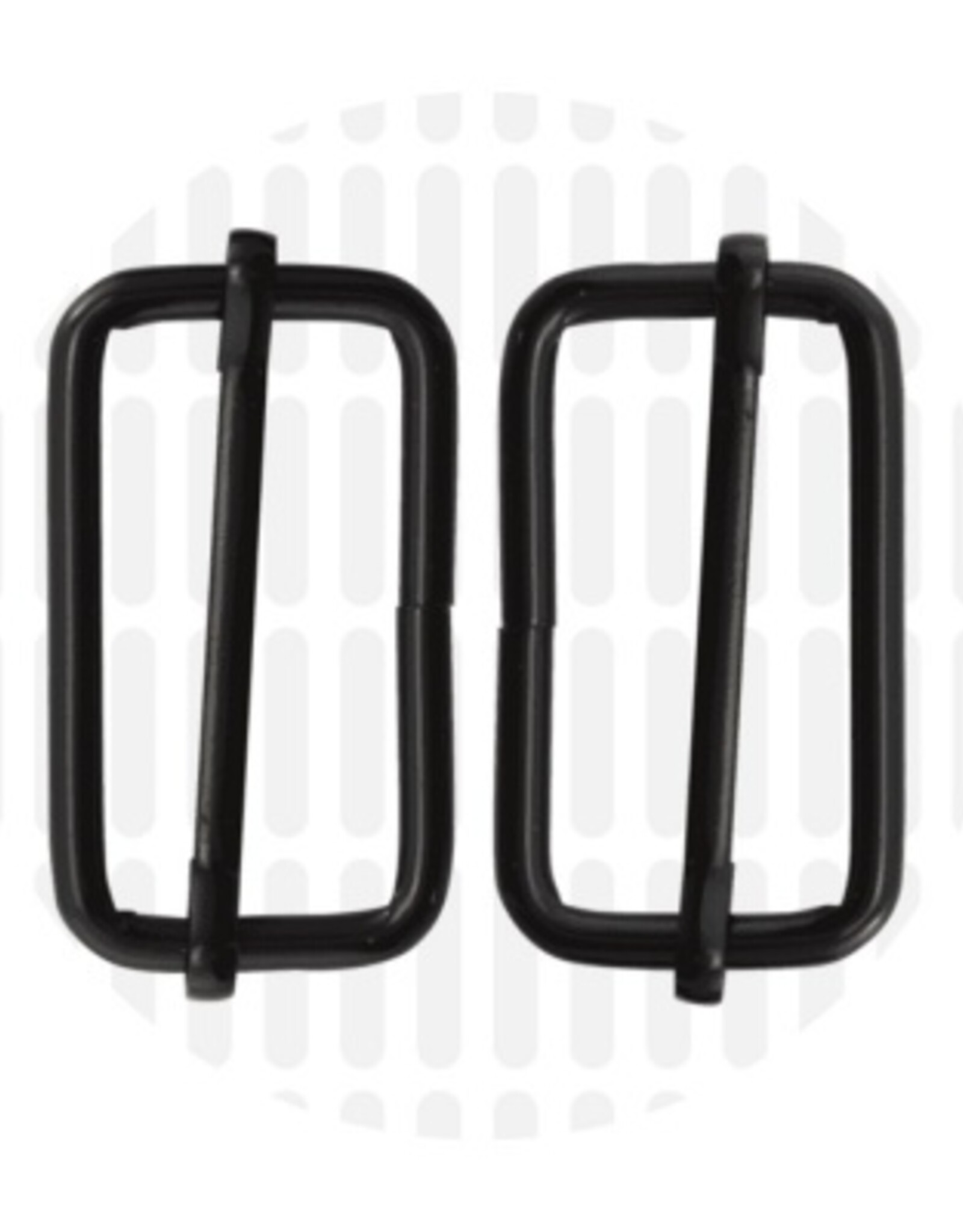 Schuifgesp - Mat Zwart - 2 Stuks