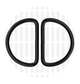D-Ring - Mat Zwart -2 stuks