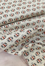 Katoen Poplin - Lion - Crème