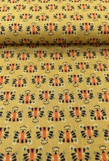 Katoen Poplin - Lion - Oker