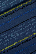 See You at Six Fijne katoen - Sound Waves - Oceana Blauw