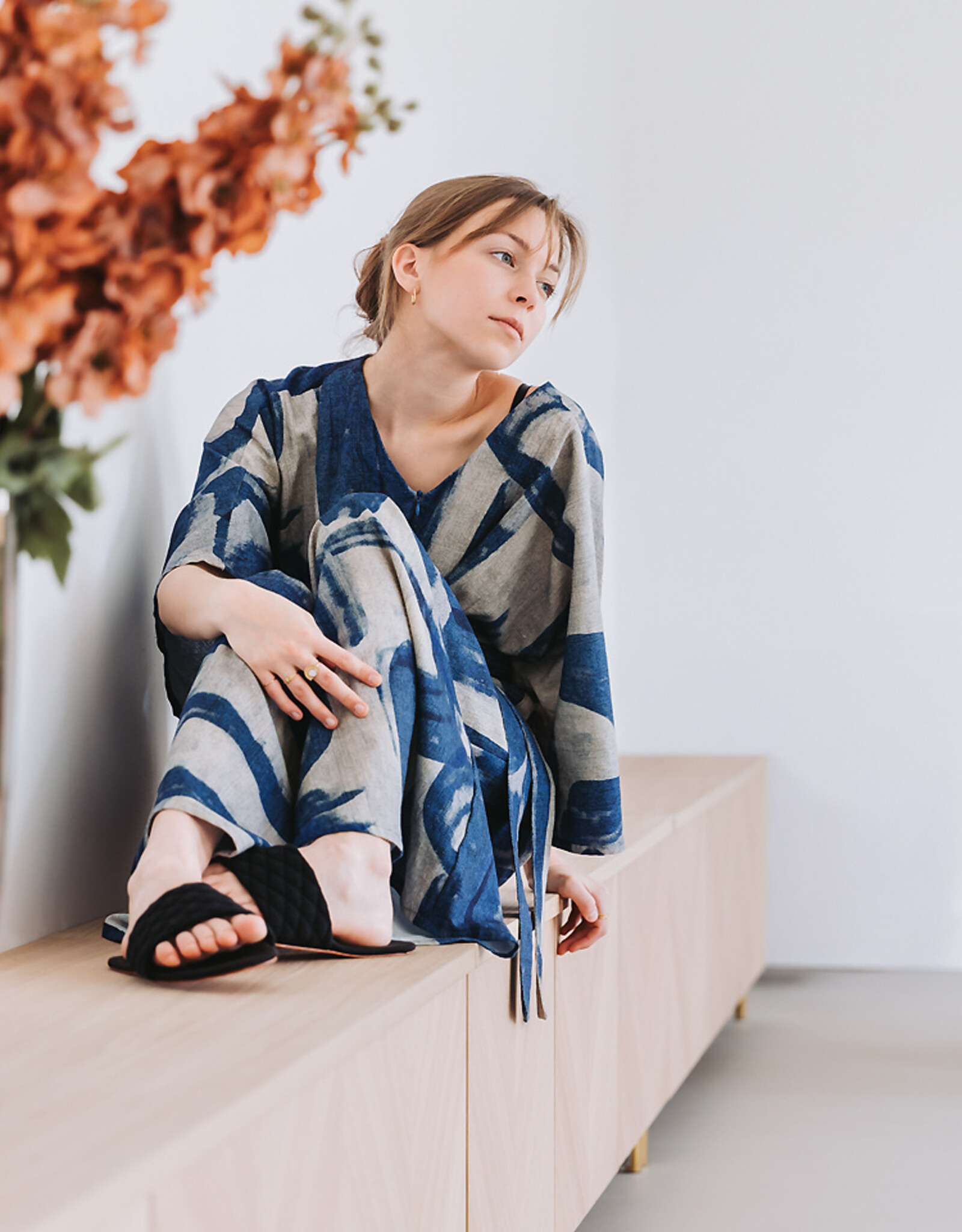See You at Six Linen Viscose Blend - Drifting Course