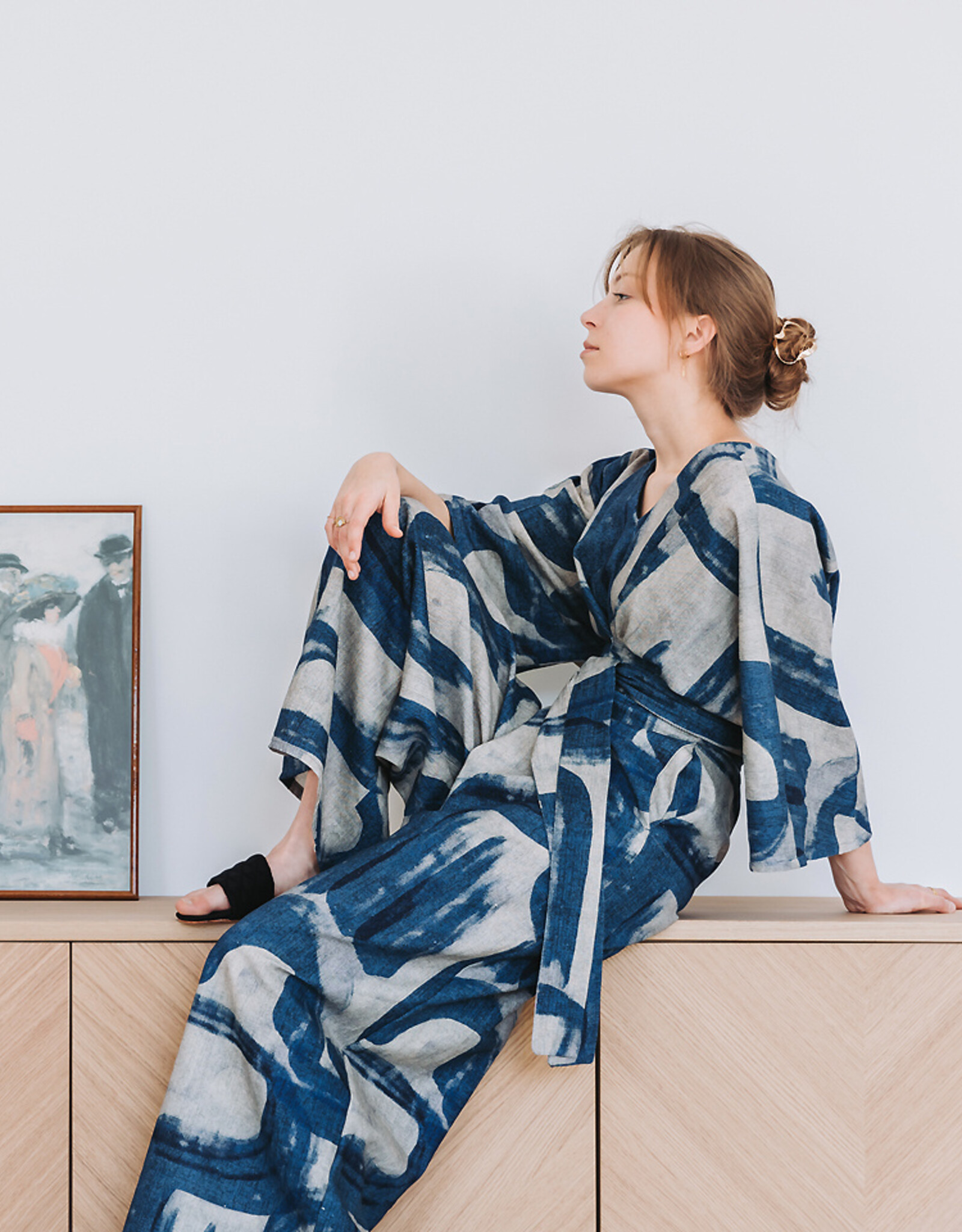 See You at Six Linen Viscose Blend - Drifting Course