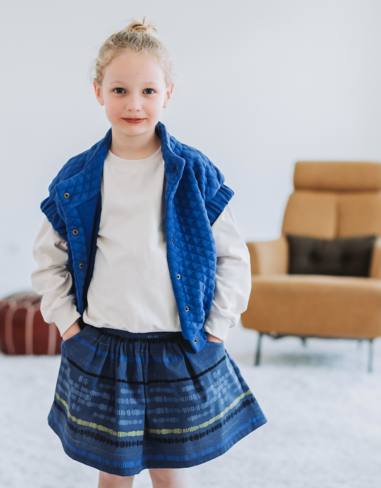 See You at Six Matelassé Piqué Tricot - Surf The Web - Blauw