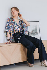 See You at Six Ecovero Viscose Rayon Satin - Paint fun