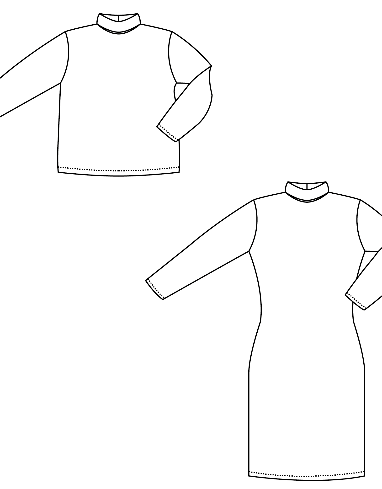 Bel'etoile Patroon - Zen rolkraag top en jurk