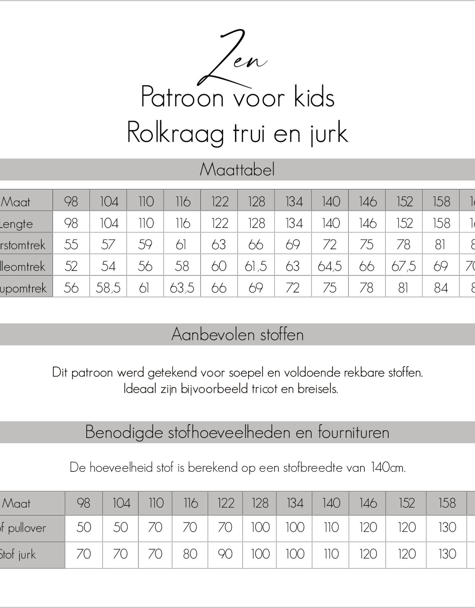 Bel'etoile Patroon - Zen rolkraag top en jurk
