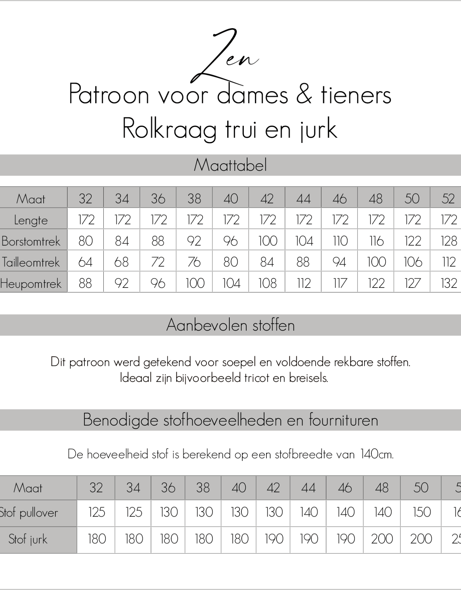 Bel'etoile Patroon - Zen rolkraag top en jurk