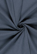 Seersucker - Fijne Vichy - Blauw