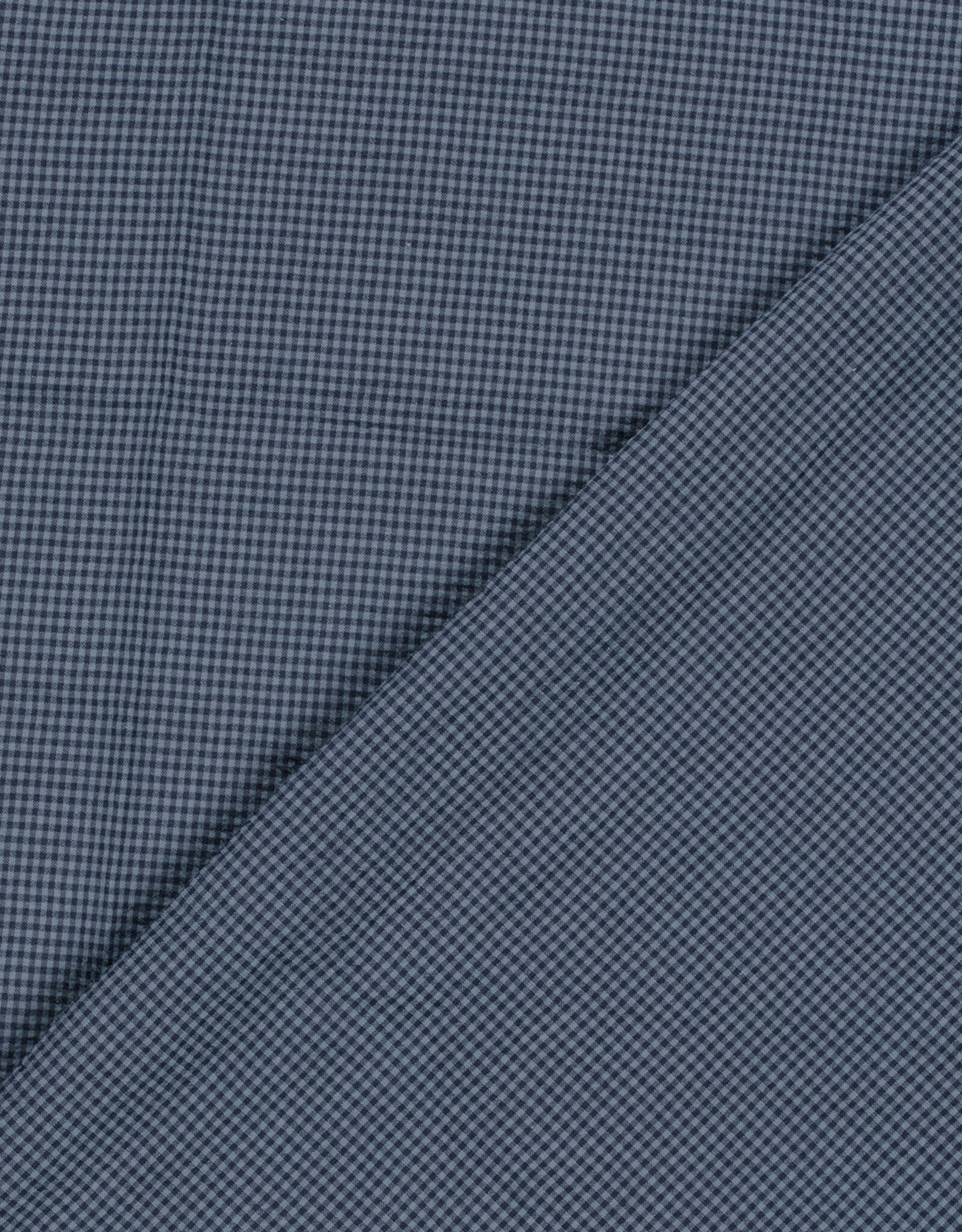 Seersucker - Fijne Vichy - Blauw