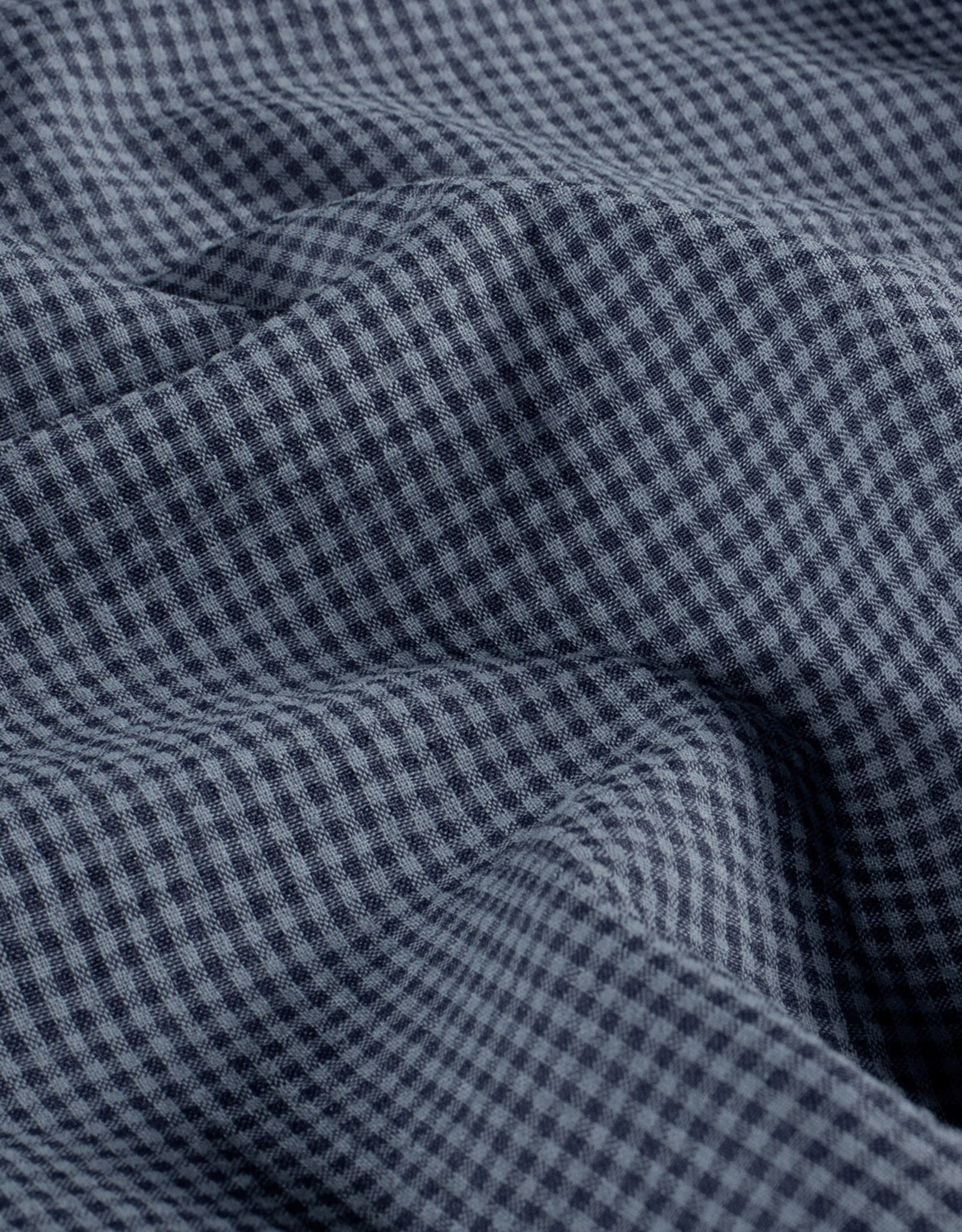 Seersucker - Fijne Vichy - Blauw