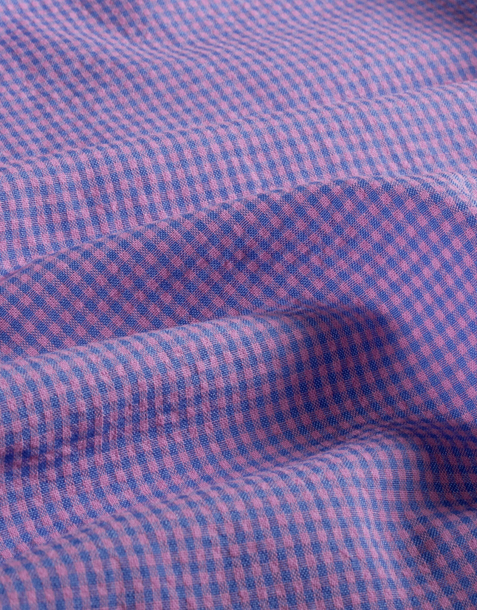 Seersucker - Fijne Vichy - Rose