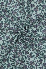 Flanel Katoen - Flowers Mint Flanel Katoen - Flowers Mint