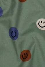 Flanel Katoen - Smileys - Green Flanel Katoen - Smileys - Green