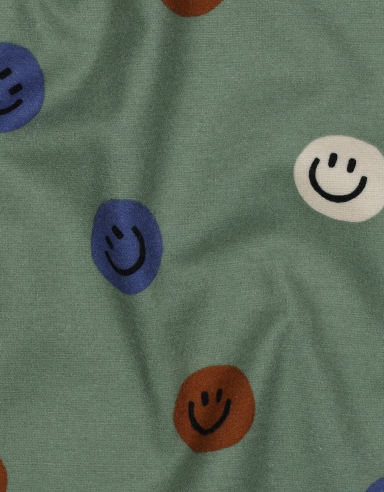 Flanel Katoen - Smileys - Green