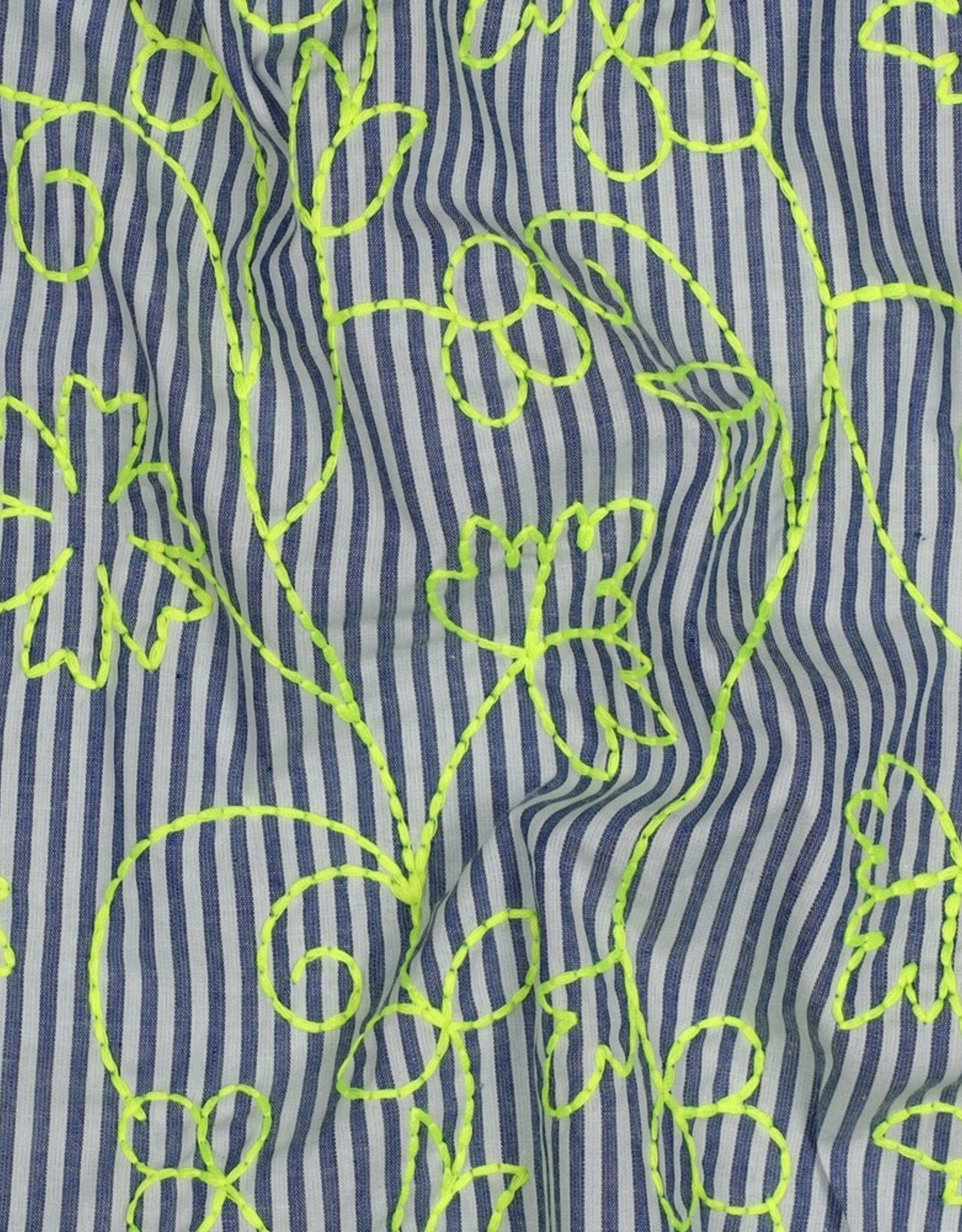 Fibre Mood Katoen Poplin Stripes - Broderie