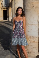 Katoen - Blockprint - Aubergine