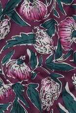 Katoen - Blockprint - Aubergine