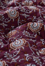 Stepper katoen - Bordeaux & Rust