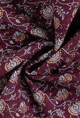 Stepper katoen - Bordeaux & Rust