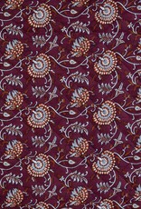 Stepper katoen - Bordeaux & Rust