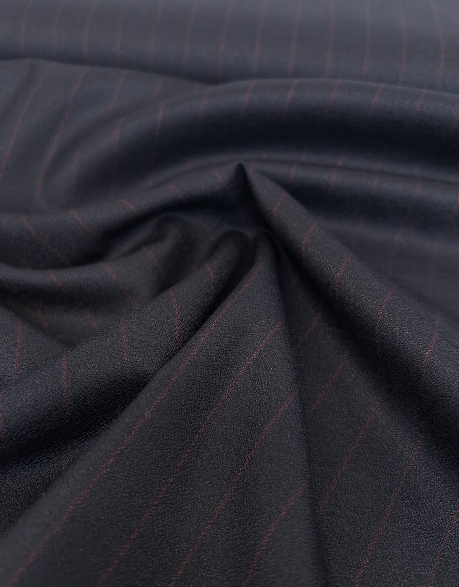 Geweven Bamboo Stripes - Blue en Bordeaux