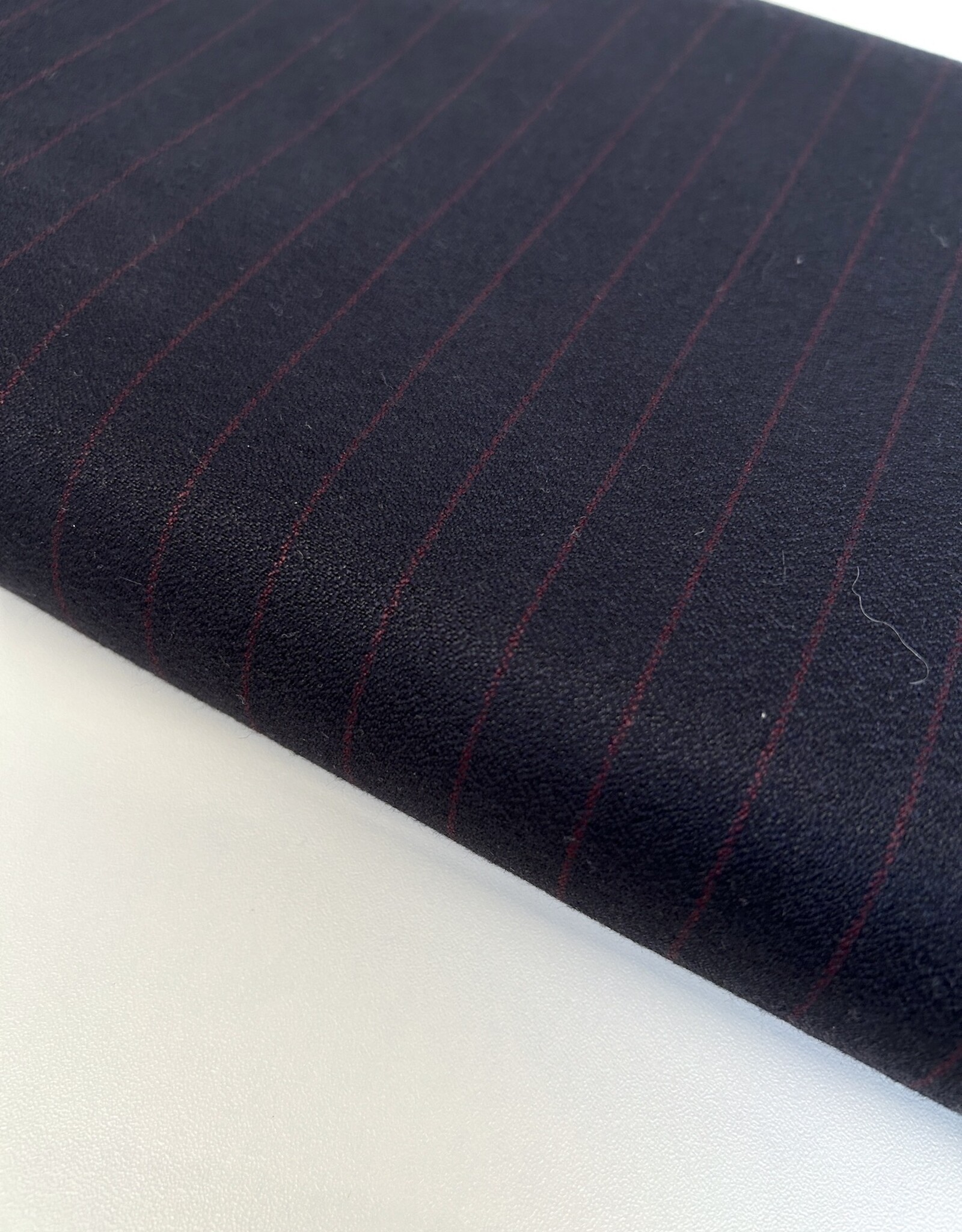 Geweven Bamboo Stripes - Blue en Bordeaux
