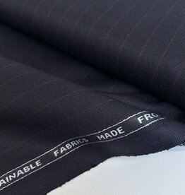 Geweven Bamboo Stripes - Blue en Bordeaux