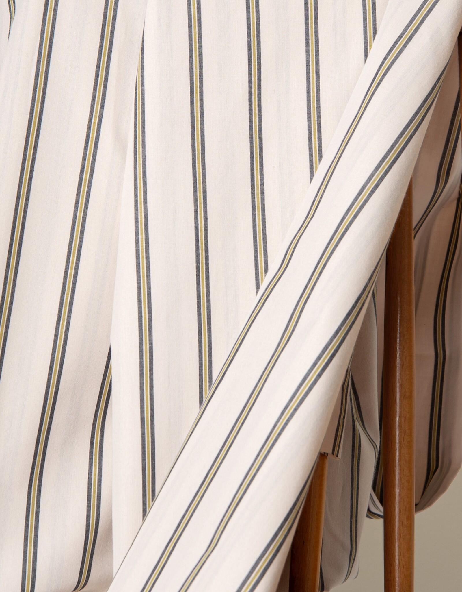 Atelier Brunette Cotton Fabric "Weave Line Milky Clay"