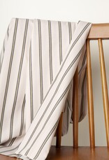 Atelier Brunette Cotton Fabric "Weave Line Milky Clay"
