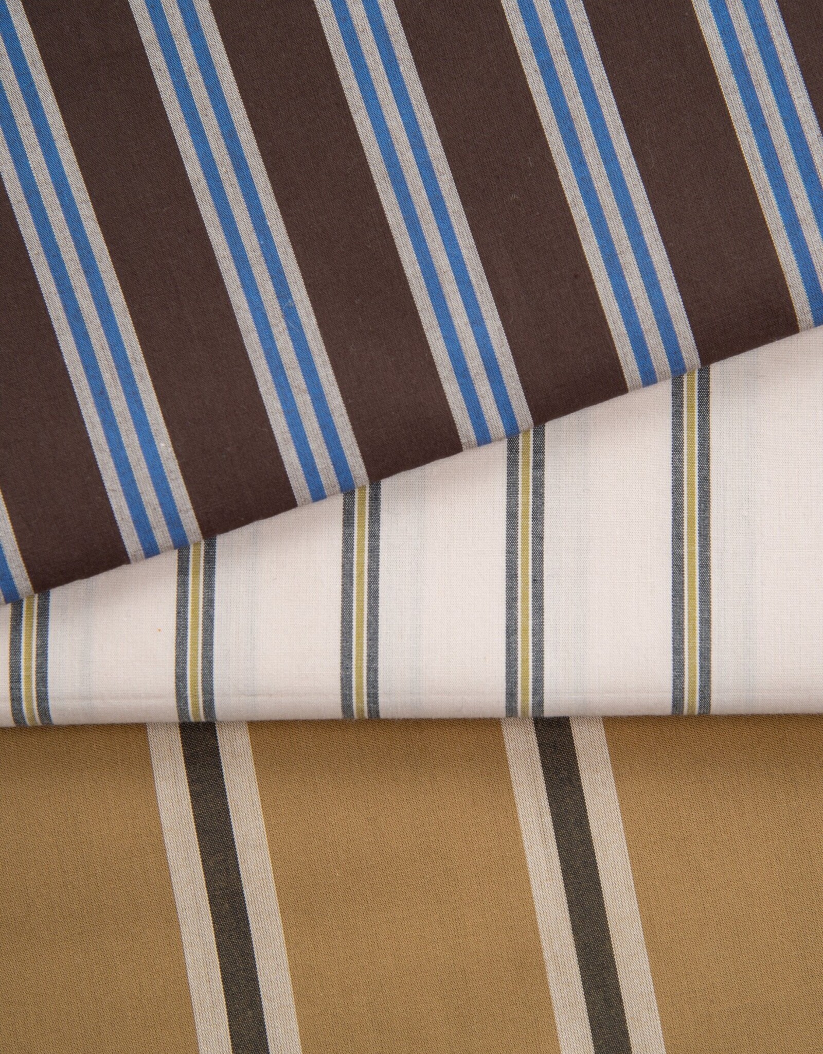 Atelier Brunette Cotton Fabric "Weave Line Oat Chocolate"