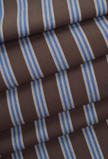Atelier Brunette Cotton Fabric "Weave Line Oat Chocolate"