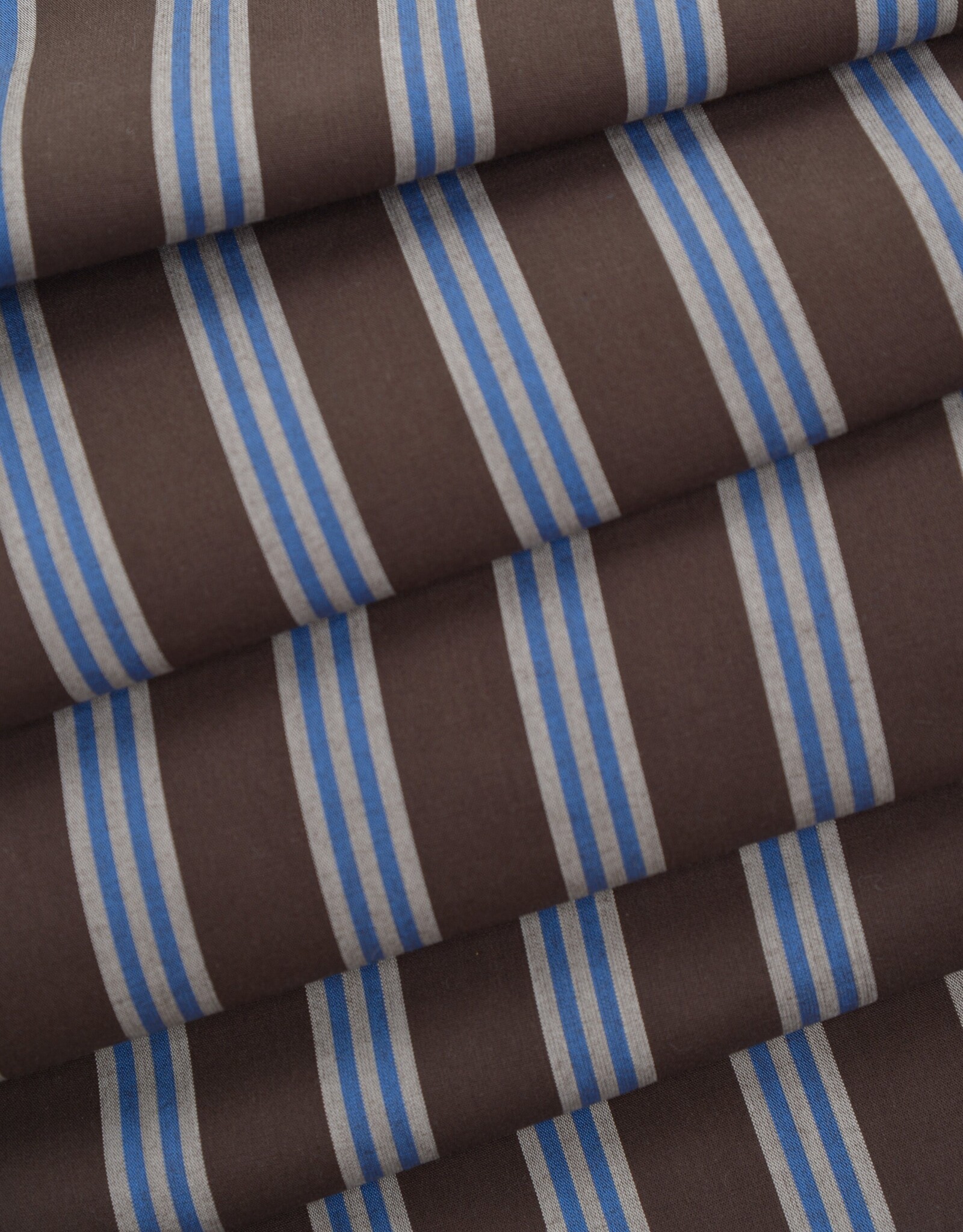 Atelier Brunette Cotton Fabric "Weave Line Oat Chocolate"