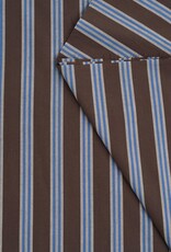 Atelier Brunette Cotton Fabric "Weave Line Oat Chocolate"