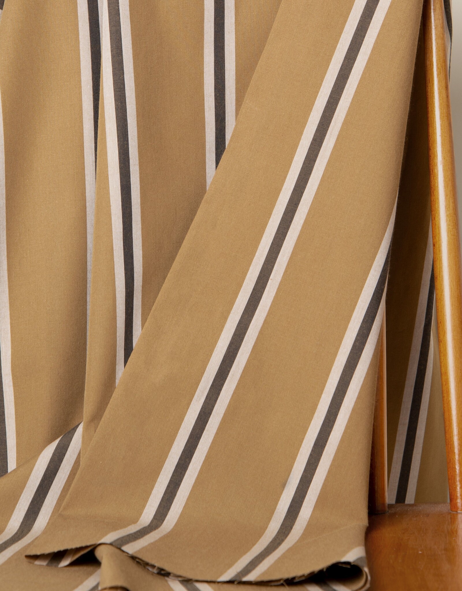 Atelier Brunette Cotton Fabric "Weave Line Iced Mocha"